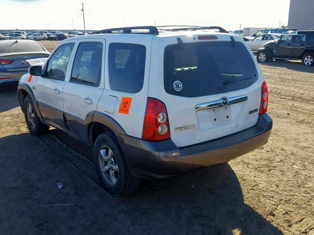 4F2CZ06175KM24757 - 2005 MAZDA TRIBUTE S WHITE photo 3