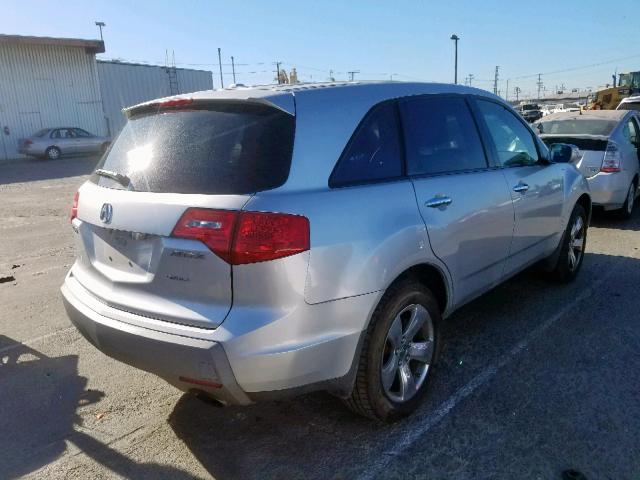 2HNYD28557H523579 - 2007 ACURA MDX SPORT SILVER photo 4