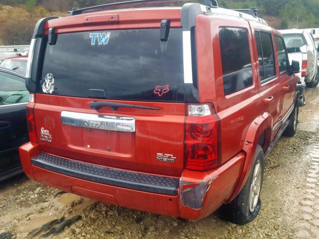 1J8HG582X6C319925 - 2006 JEEP COMMANDER RED photo 4