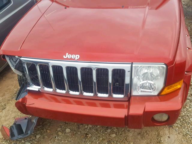 1J8HG582X6C319925 - 2006 JEEP COMMANDER RED photo 7