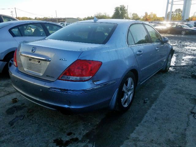 JH4KB16535C004060 - 2005 ACURA RL BLUE photo 4