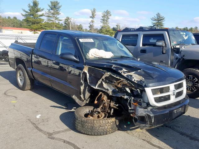 1D7CW3GK9AS107662 - 2010 DODGE DAKOTA SXT BLACK photo 1