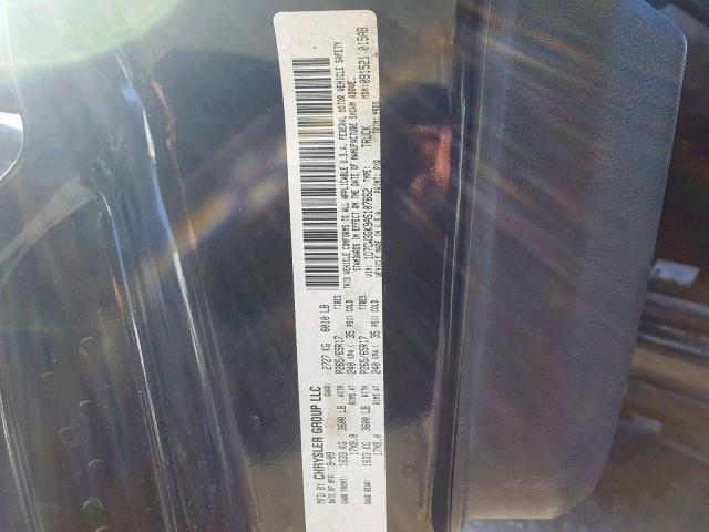 1D7CW3GK9AS107662 - 2010 DODGE DAKOTA SXT BLACK photo 10