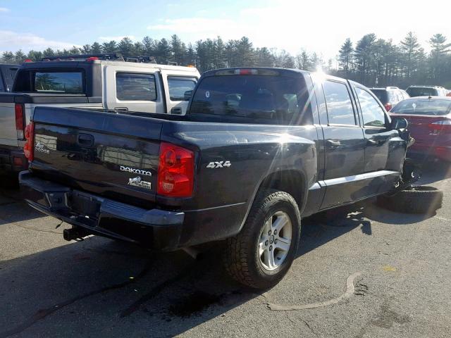 1D7CW3GK9AS107662 - 2010 DODGE DAKOTA SXT BLACK photo 4