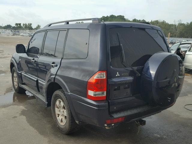 JA4NW51S13J039836 - 2003 MITSUBISHI MONTERO LI BLUE photo 3