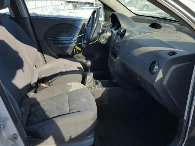 KL1TD66688B061989 - 2008 CHEVROLET AVEO BASE Gümüş foto 5