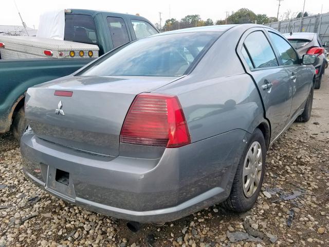 4A3AB36F37E080545 - 2007 MITSUBISHI GALANT ES GRAY photo 4