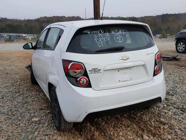 1G1JA6SH5C4143054 - 2012 CHEVROLET SONIC LS 白色 照片 3