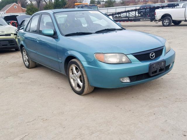 JM1BJ226720518225 - 2002 MAZDA PROTEGE DX GREEN photo 1