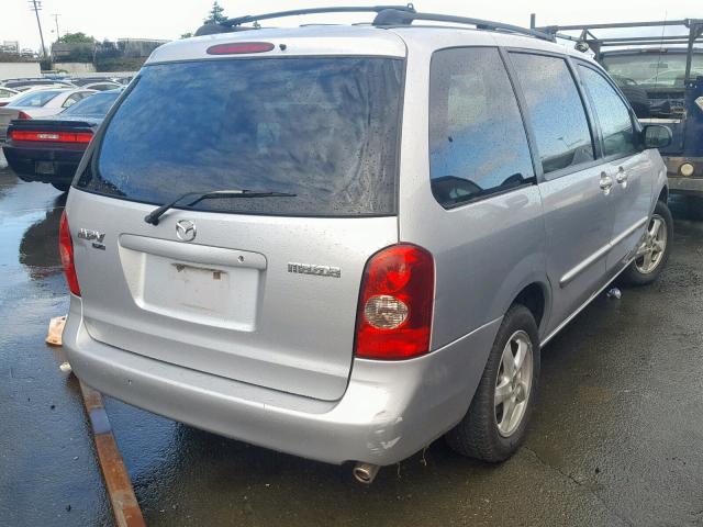 JM3LW28A030365990 - 2003 MAZDA MPV WAGON SILVER photo 4