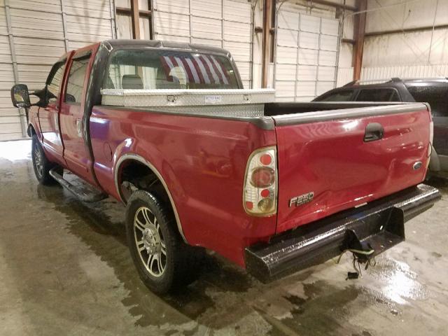 1FTSW21PX5EC12834 - 2005 FORD F250 SUPER RED photo 3