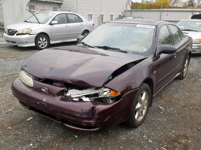 1G3NF52E64C242970 - 2004 OLDSMOBILE ALERO GLS BURGUNDY photo 2