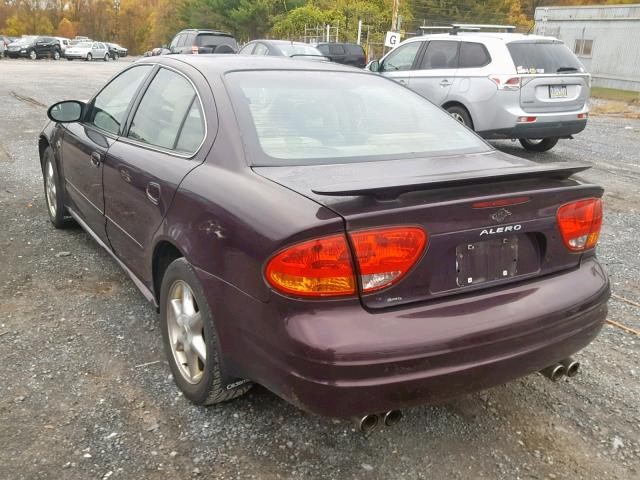 1G3NF52E64C242970 - 2004 OLDSMOBILE ALERO GLS BURGUNDY photo 3