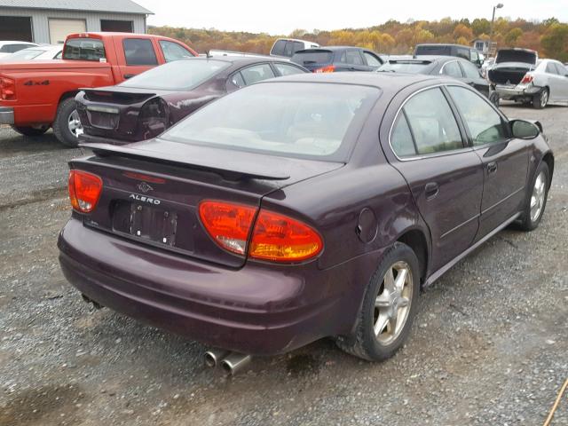 1G3NF52E64C242970 - 2004 OLDSMOBILE ALERO GLS BURGUNDY photo 4