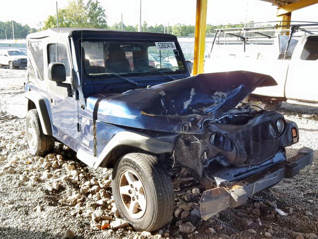 1J4FA39SX4P702427 - 2004 JEEP WRANGLER X BLUE photo 1