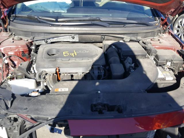 5NPE34AF9GH302617 - 2016 HYUNDAI SONATA SPO RED photo 7