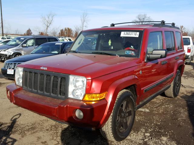 1J8HG48N26C145207 - 2006 JEEP COMMANDER RED photo 2