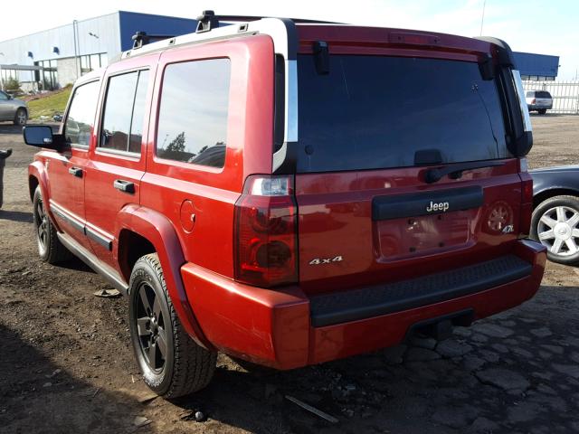 1J8HG48N26C145207 - 2006 JEEP COMMANDER RED photo 3