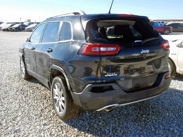 1C4PJLDB2EW113221 - 2014 JEEP CHEROKEE L BLACK photo 3