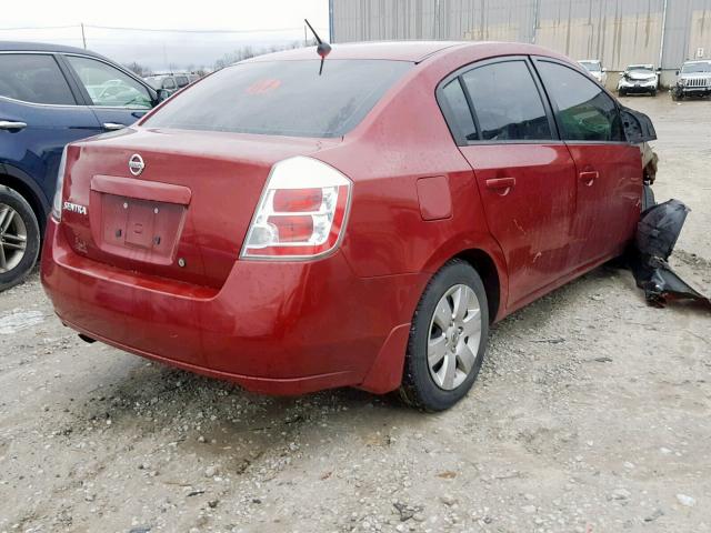 3N1AB61E68L731948 - 2008 NISSAN SENTRA 2.0 MAROON photo 4