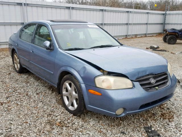 JN1CA31A61T106751 - 2001 NISSAN MAXIMA GXE BLUE photo 1