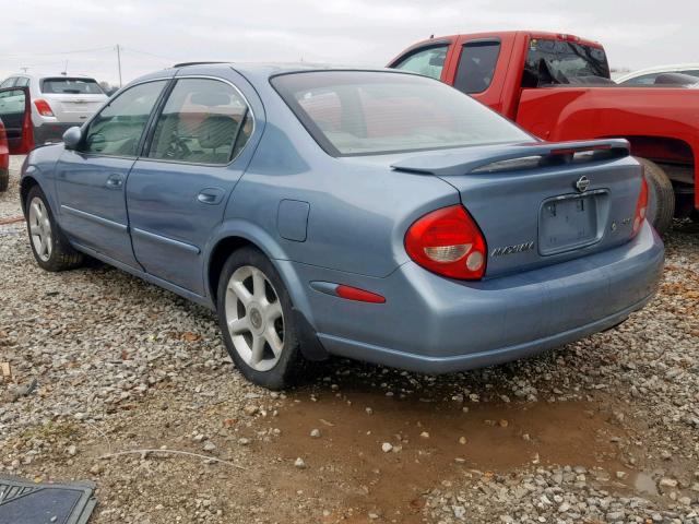 JN1CA31A61T106751 - 2001 NISSAN MAXIMA GXE BLUE photo 3