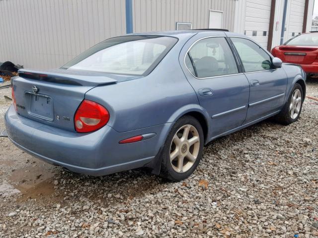 JN1CA31A61T106751 - 2001 NISSAN MAXIMA GXE BLUE photo 4