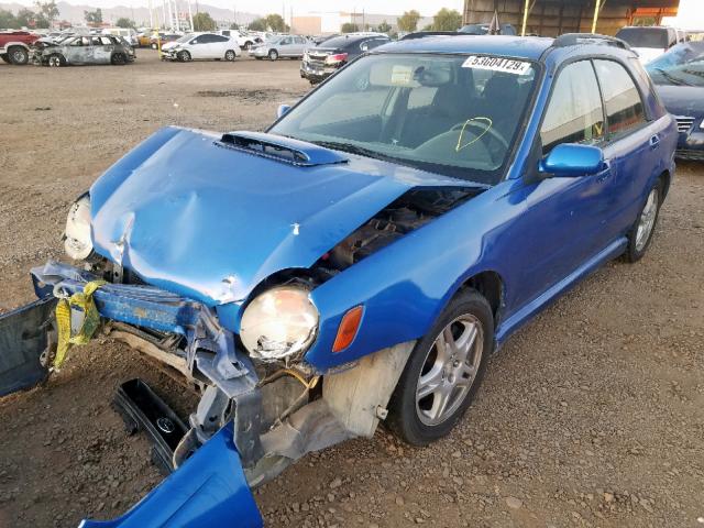 JF1GG29682H802450 - 2002 SUBARU IMPREZA WR BLUE photo 2