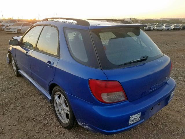 JF1GG29682H802450 - 2002 SUBARU IMPREZA WR BLUE photo 3