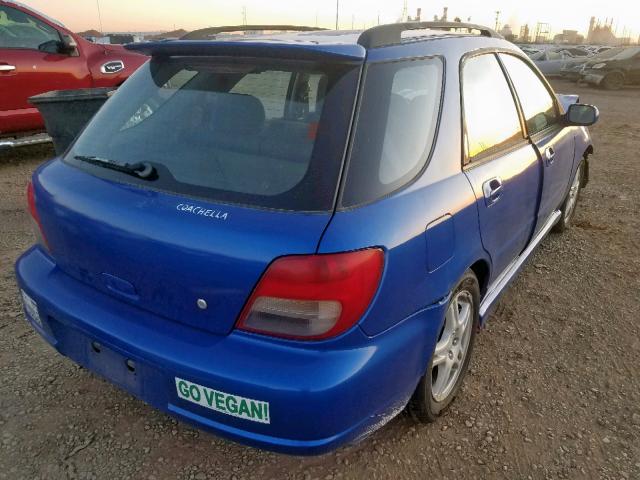 JF1GG29682H802450 - 2002 SUBARU IMPREZA WR BLUE photo 4