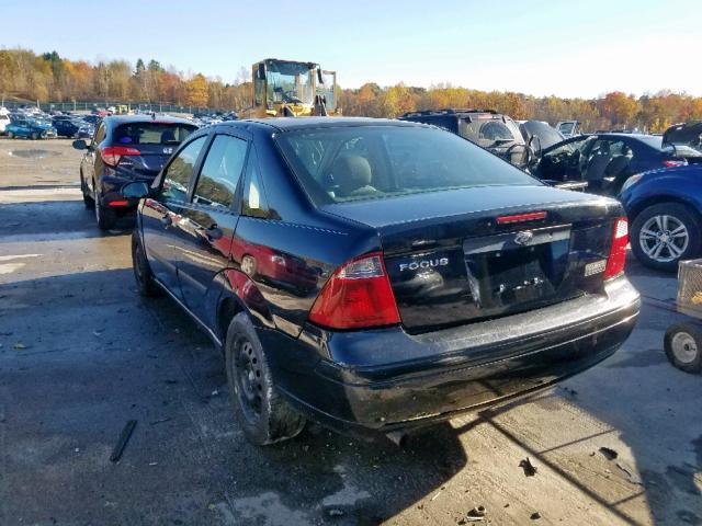 1FAFP34N57W127255 - 2007 FORD FOCUS ZX4 BLACK photo 3