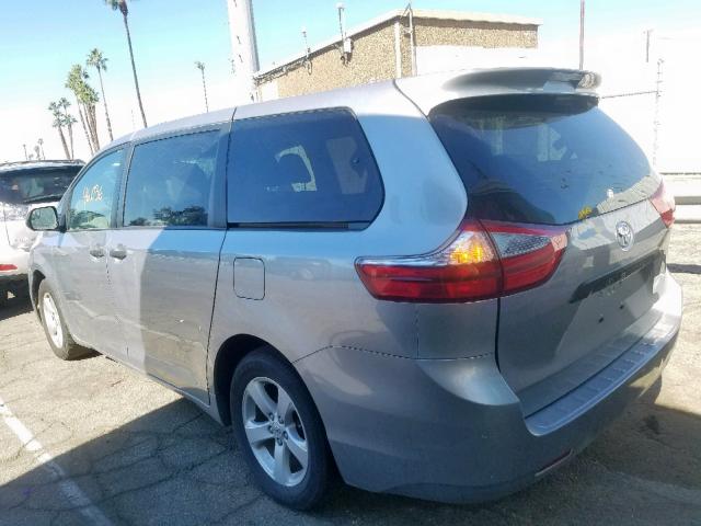 5TDZZ3DC1HS806649 - 2017 TOYOTA SIENNA SILVER photo 3