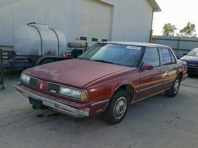 1G3HY54C6KW317858 - 1989 OLDSMOBILE DELTA 88 R RED photo 2