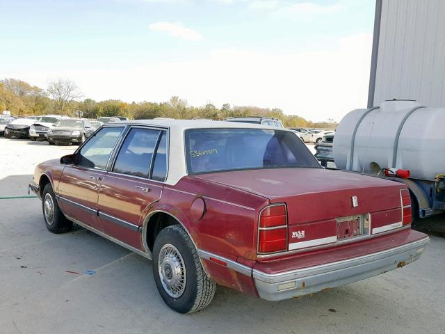 1G3HY54C6KW317858 - 1989 OLDSMOBILE DELTA 88 R RED photo 3