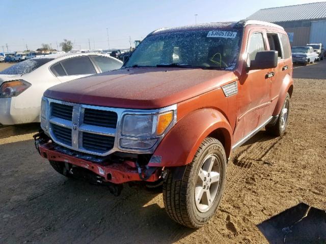 1D8GU58K37W678790 - 2007 DODGE NITRO SLT ORANGE photo 2