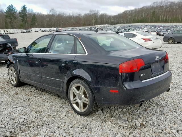 WAUDF78EX7A153219 - 2007 AUDI A4 2.0T QU BLACK photo 3