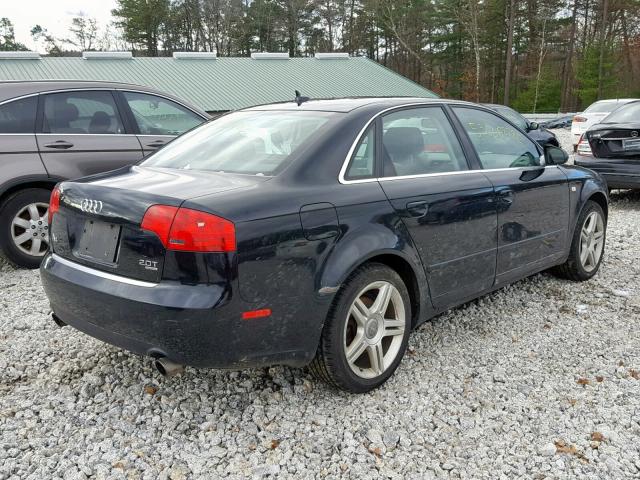 WAUDF78EX7A153219 - 2007 AUDI A4 2.0T QU BLACK photo 4