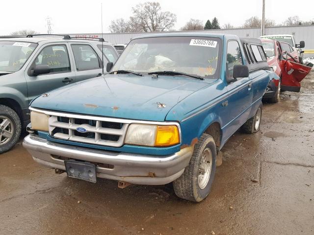 1FTCR10A7RPB74637 - 1994 FORD RANGER GREEN photo 2