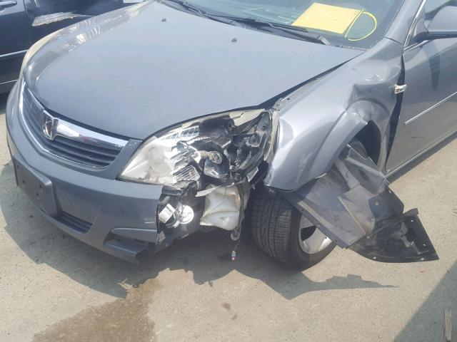 1G8ZS57N58F170695 - 2008 SATURN AURA XE GRAY photo 9