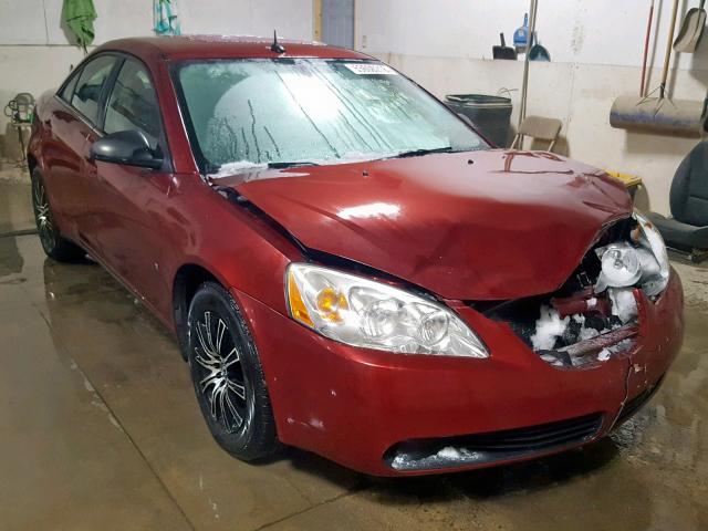 1G2ZF57B184257249 - 2008 PONTIAC G6 VALUE L RED photo 1