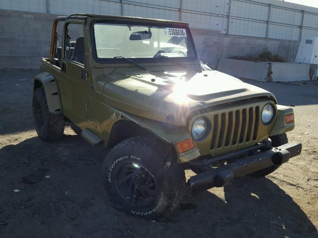 1J4FA49S71P303024 - 2001 JEEP WRANGLER / GREEN photo 1