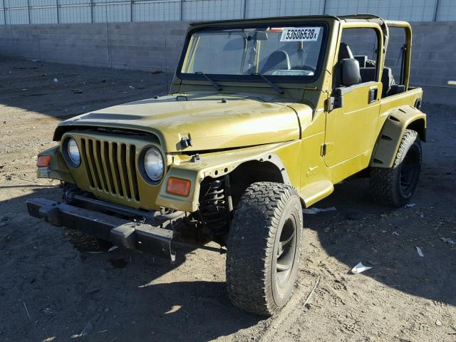 1J4FA49S71P303024 - 2001 JEEP WRANGLER / GREEN photo 2