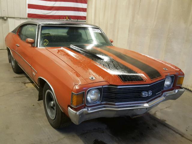 1D37H2K552072 - 1972 CHEVROLET CHEVELLESS ORANGE photo 1