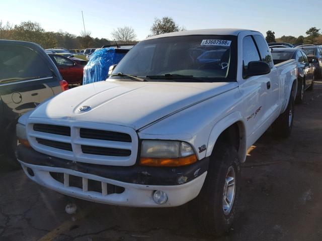 1B7GG22YXXS166341 - 1999 DODGE DAKOTA WHITE photo 2