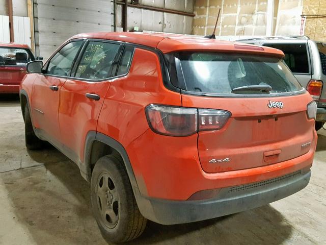 3C4NJDAB5JT117779 - 2018 JEEP COMPASS SP ნარინჯისფერი ფოტო 3