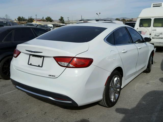 1C3CCCAB1FN695157 - 2015 CHRYSLER 200 LIMITE WHITE photo 4