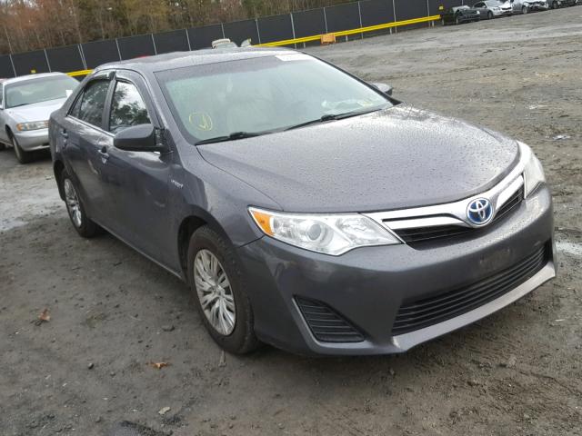 4T1BD1FK9EU126347 - 2014 TOYOTA CAMRY HYBR GRAY photo 1