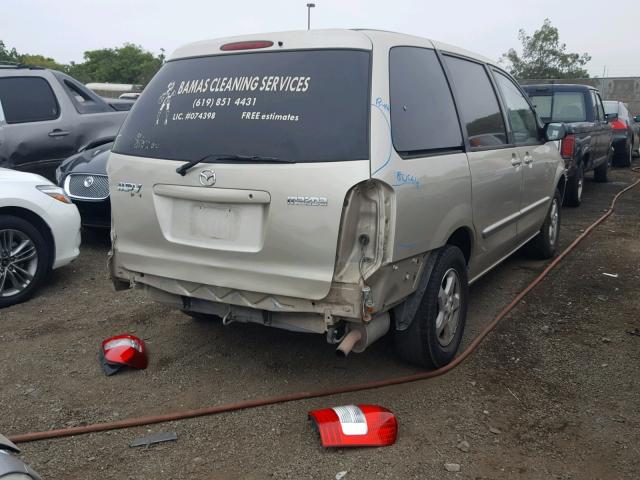 JM3LW28GXY0156560 - 2000 MAZDA MPV WAGON GOLD photo 4