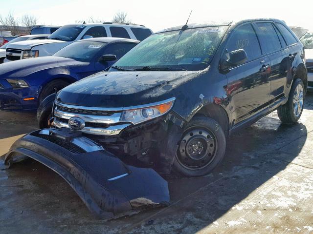 2FMDK3JC8DBA58931 - 2013 FORD EDGE SEL BLACK photo 2