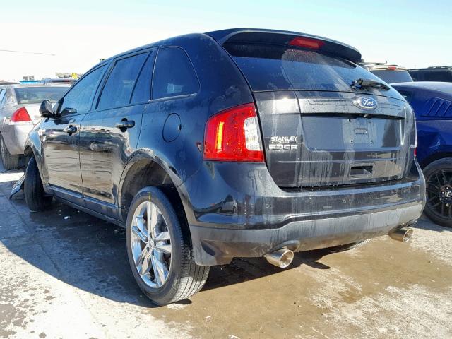 2FMDK3JC8DBA58931 - 2013 FORD EDGE SEL BLACK photo 3